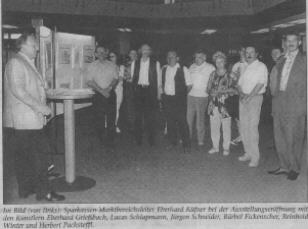 Eröffnung der Ausstellung in der Sparkasse 1998